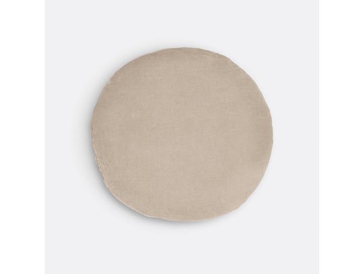 LA REDOUTE Galette de chaise ronde velours, Velvet Beige