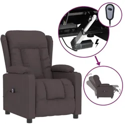 vidaXL, Sessel, Relaxsessel Elektrisch Dunkelbraun Stoff