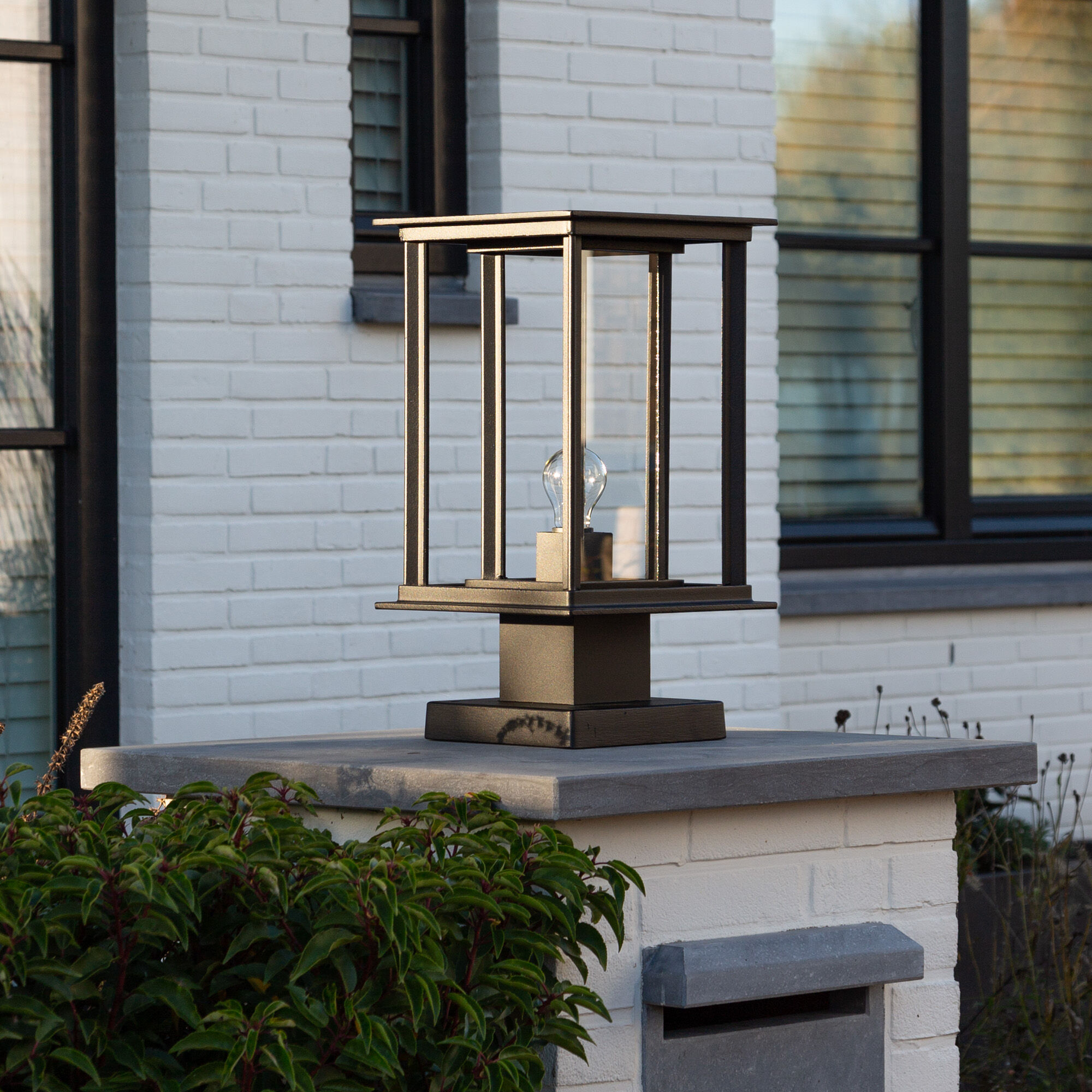 KS Verlichting Buitenlamp Zwart New York Sokkel
