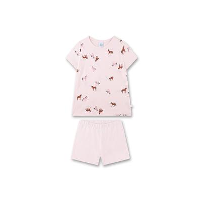 Schlafanzug SANETTA "Pyjama", Mädchen, Gr. 140, pink (rosa), Obermaterial: 100% Baumwolle CO., Homewear-Sets Schlafanzug