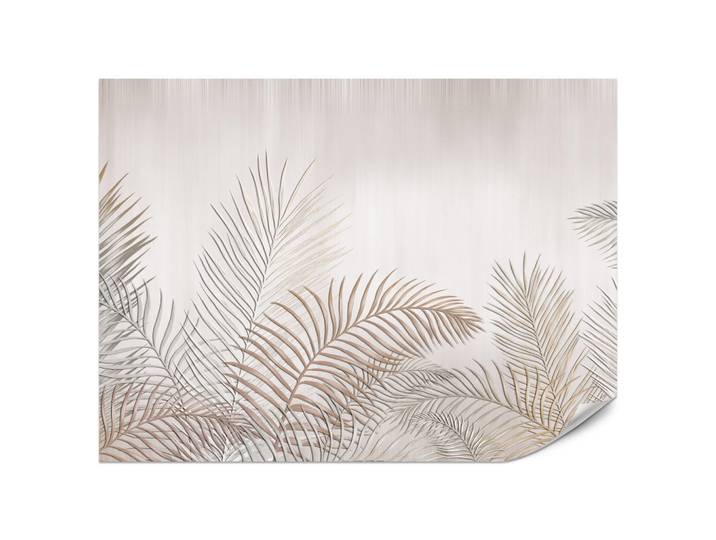 Muralo Fototapete für Schlafzimmer Beige Palmenblätter Delikat 400x280, Braun, Beige, Papier, Baum/Pflanze/Natur, Rechteckig, 400x280 cm, Tapeten & Wandverkleidungen, Fototapeten