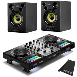 Hercules DJ Controller Inpulse 500 Silver Edition mit DJMonitor 42 Boxen, DJ Controller