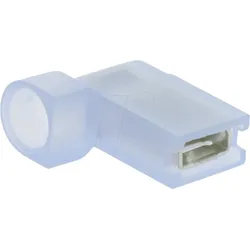 WE F614488 - Winkel Flachsteckhülsen - 4,8x0,8, 1,5 ... 2,5 mm2, blau