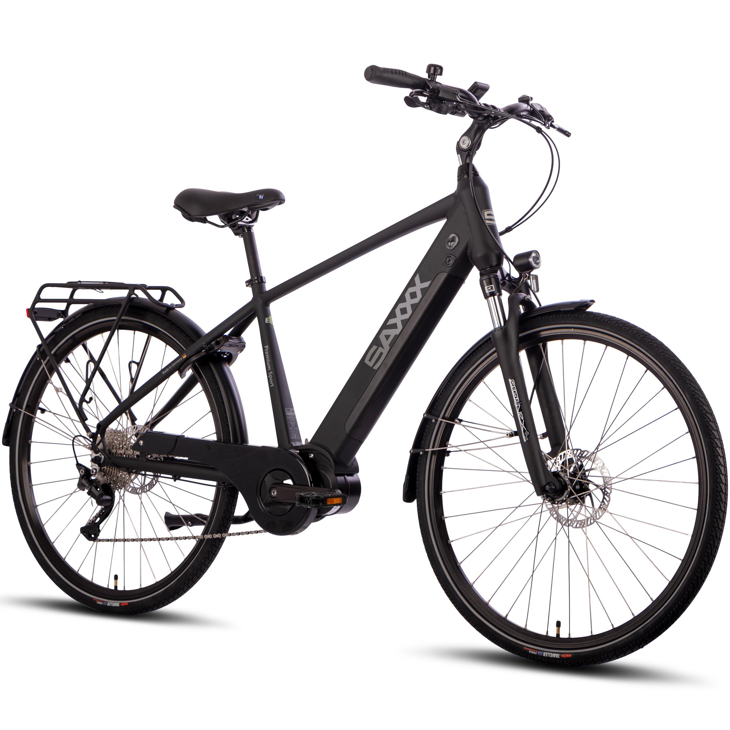SAXXX 28 Zoll Trekking E-Bike, 250W Mittelmotor, 90Nm Drehmoment, 36V 522Wh Akku, bis 110km Reichweite, Shimano Deore 10-Gang, Hydraulikbremsen