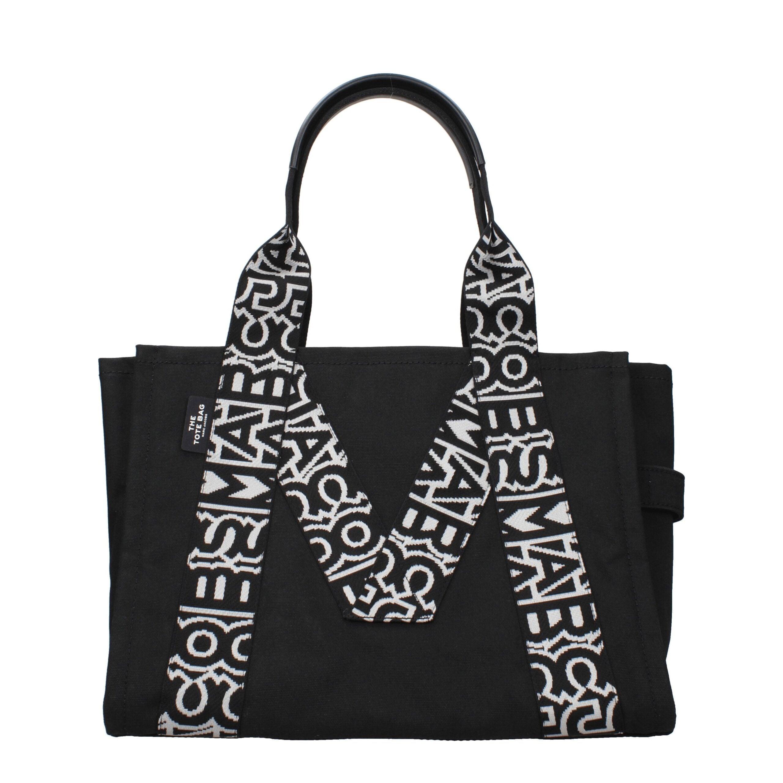 Marc Jacobs Schwarze Stoff-Schultertasche