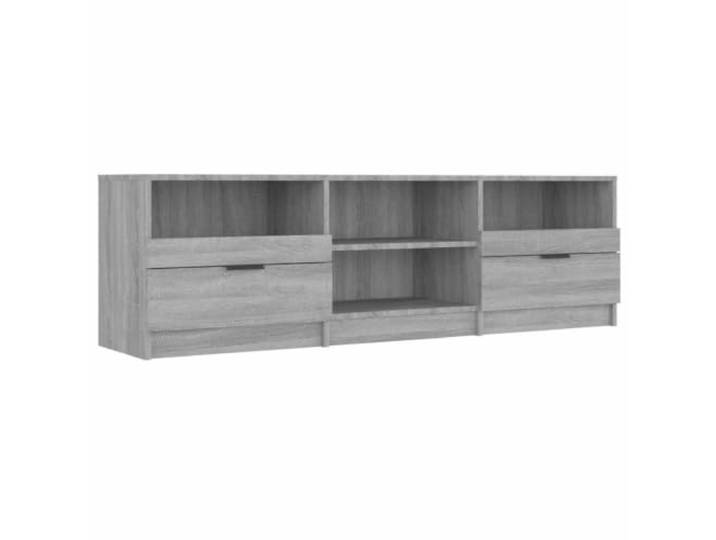 LKJephalotrop TV-Schrank Grau Sonoma 150x33,5x45 cm Lowboard Modernes TV-Lowboard für Wohnzimmer und Schlafzimmer mit viel Stauraum durch Schubladen sowie offene Fächer.