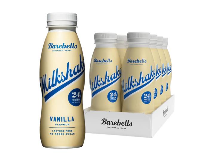 Barebells Milkshake Riche en Protéines Saveur Vanille 330 ml (Lot de 8) - Sans Lactose &amp; Sans Sucres Ajoutés
