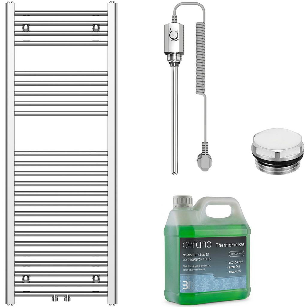 Cerano Elektrische badkamerradiator Benito - 300W - Chroom - 120 x 45 cm