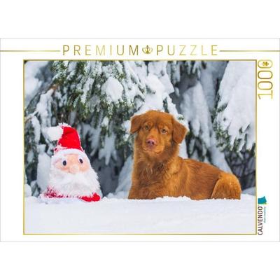 CALVENDO Puzzle Nova Scotia Duck Tolling Retriever Weihnachten | 1000 Teile Lege-Größe 64x48cm Foto-Puzzle für glückliche Stunden