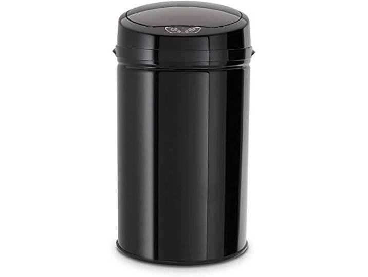 Echtwerk Abfalleimer, Mülleimer mit Sensor, elektrischer Müllbehälter, Infrarot Bewegungssensor, Korpus aus Edelstahl, Fassungsvermögen 30 Liter, INOX Black