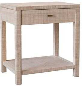 Gia Raffia Solid Wood Nightstand by East at Main