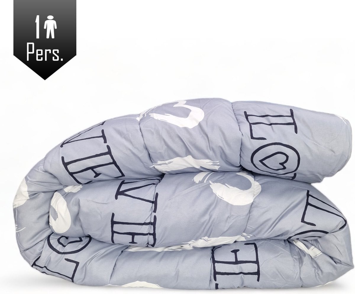 Bedbedrukt dekbed Love 140 x 200 cm