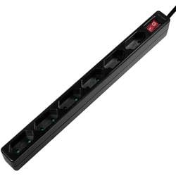 LogiLink LPS232B Steckdosenleiste mit Schalter 6fach Schwarz Eurostecker 1 St.