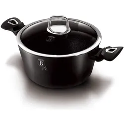 BerlingerHaus GRANITE POT 20cm BH-1851, Pfanne + Kochtopf, Schwarz