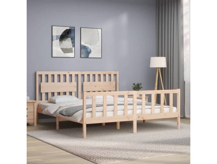 vidaXL Bett Bettgestell ohne Matratze Super King Size Massivholz Kiefer