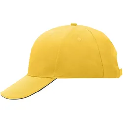 Basecap "MB024" 6-Panel-Sandwich - gold-yellow/navy