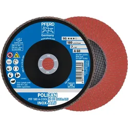PFERD TOOLS POLIFAN Fächerscheibe PFF flach A-COOL SG INOX+ALU Edelstahl/Alu - 67656185