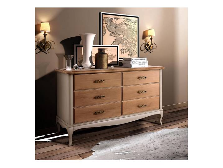 Xlmoebel Kommode Massive Holz-Kommode mit geräumigen Schubladen für eleganten Stauraum (Kommode, 1 St., Kommode), Hergestellt in Europa