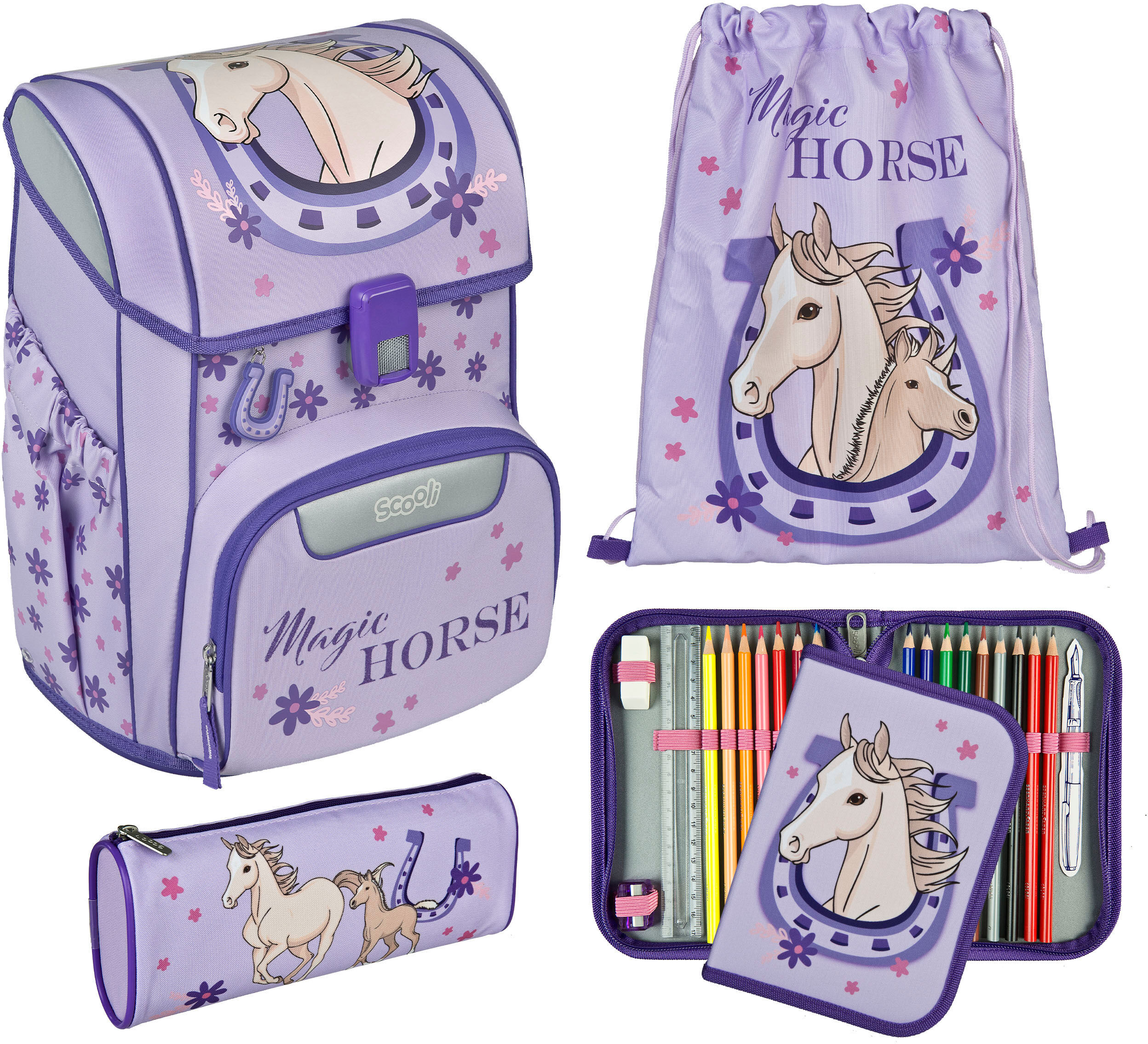 Scooli "Easy Start" Reflektoren magic horse B/H/T: 29,5cm x 36,5cm x 29cm