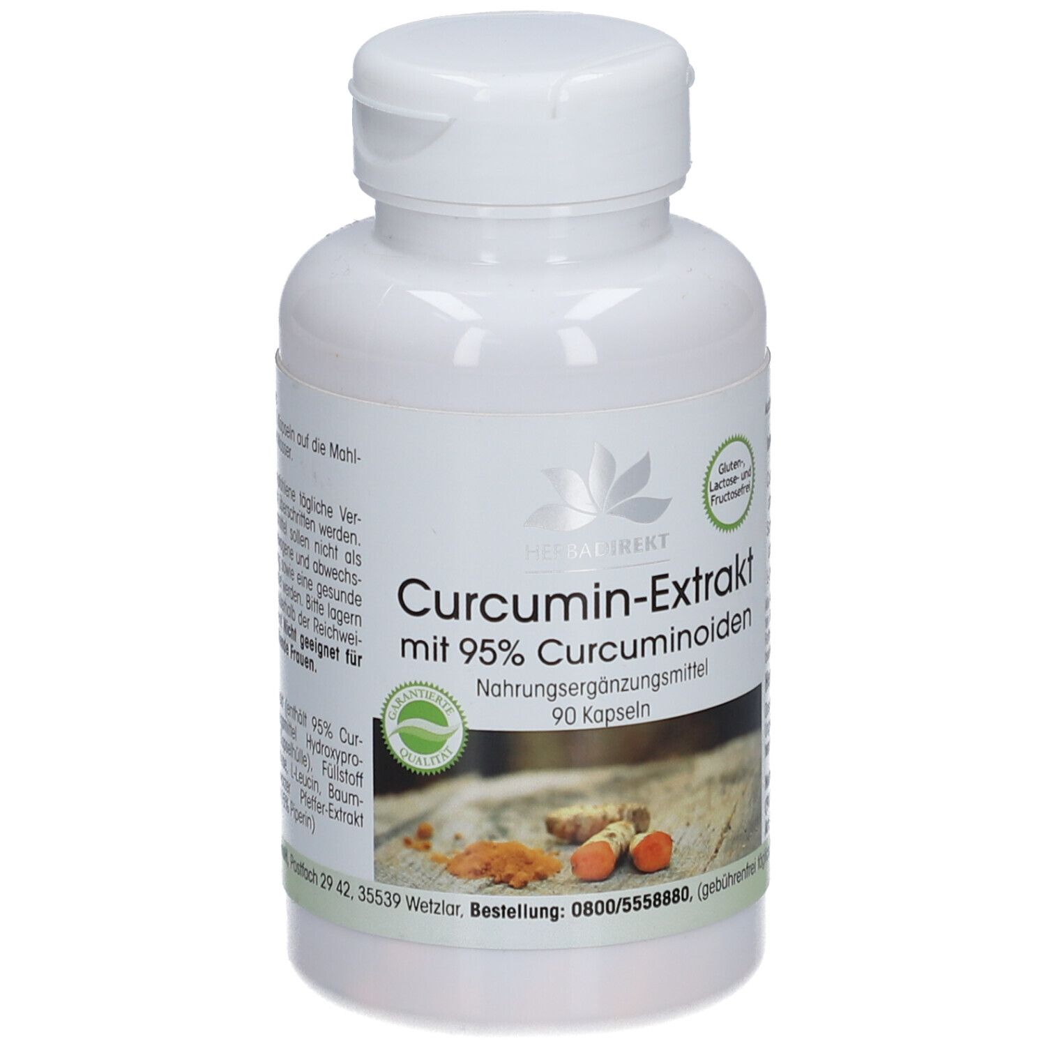 Curcumin Extrakt mit 95% Curcuminoiden Kapseln 90 St