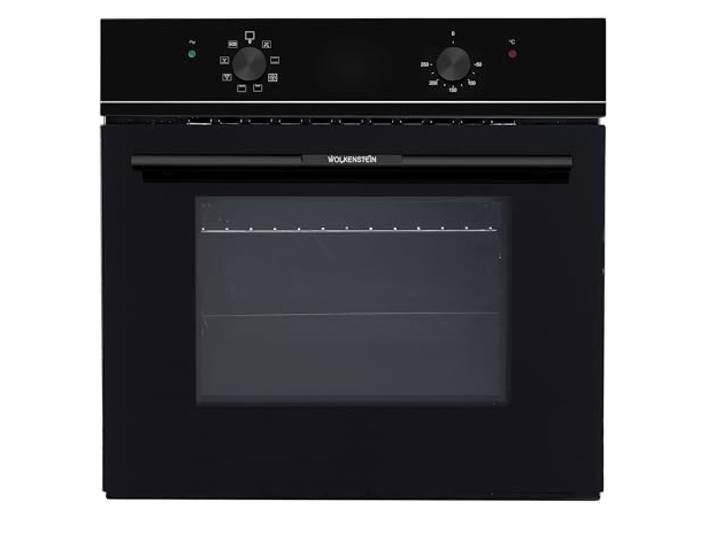 WOLKENSTEIN Einbaubackofen WMO 70 XL-Garraum 62 Liter 8 Backofenfunktionen Eco-Funktion Grill- & Umluft-Funktion Inklusive Fettpfanne & Grillrost Energieeffizenzklasse A