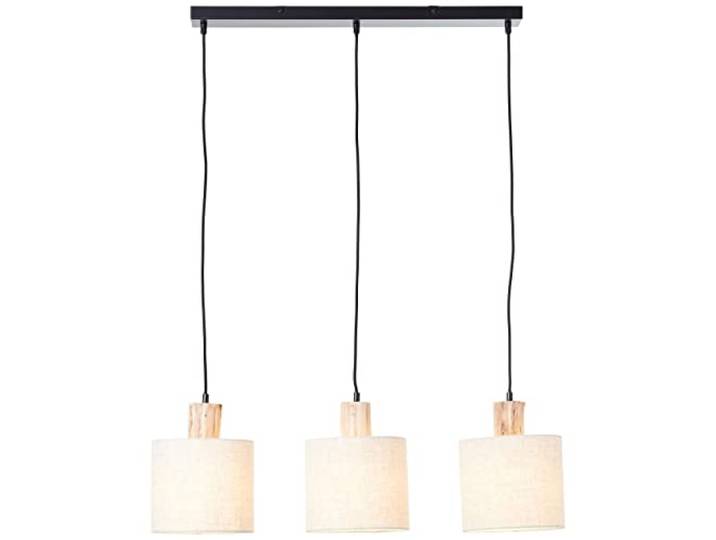 BRILLIANT Lampe, Pia Pendelleuchte 3flg Balken schwarz/natur, 3x A60, E27, 40W, Holz aus nachhaltiger Waldwirtschaft (FSC)