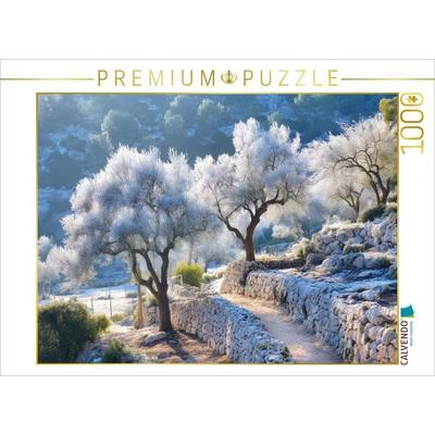 CALVENDO Puzzle Stille liegt auf den silbernen Zweigen | 1000 Teile Lege-Größe 64x48cm Foto-Puzzle für glückliche Stunden