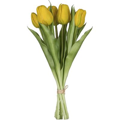 Kunsttulpe CREATIV GREEN "Tulpenbund", gelb, H:32cm, Kunststoff, Kunstpflanzen, aus 6 Einzelstielen