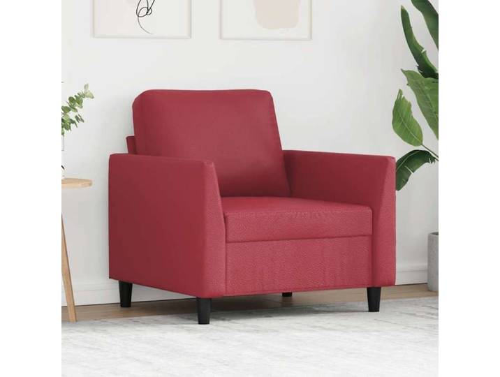 Meuble Fauteuil Rouge bordeaux 60 cm Similicuir SIEGE - ASSISE FF1559