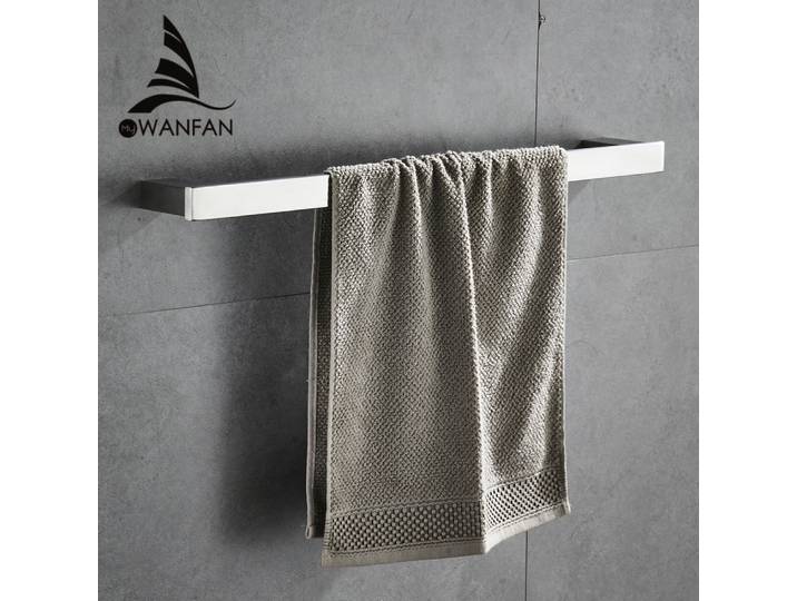 1 ensemble mural 60cm simple porte-serviettes porte-serviettes crochets toilette porte-serviettes accessoires de salle de bain matériel de montage 610010