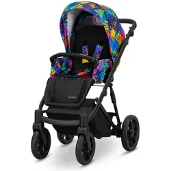 Kunert, Kinderwagen, Ivento 3in1 Kinderwagen mit schwarzem Rahmen und umfangreicher Ausstattung