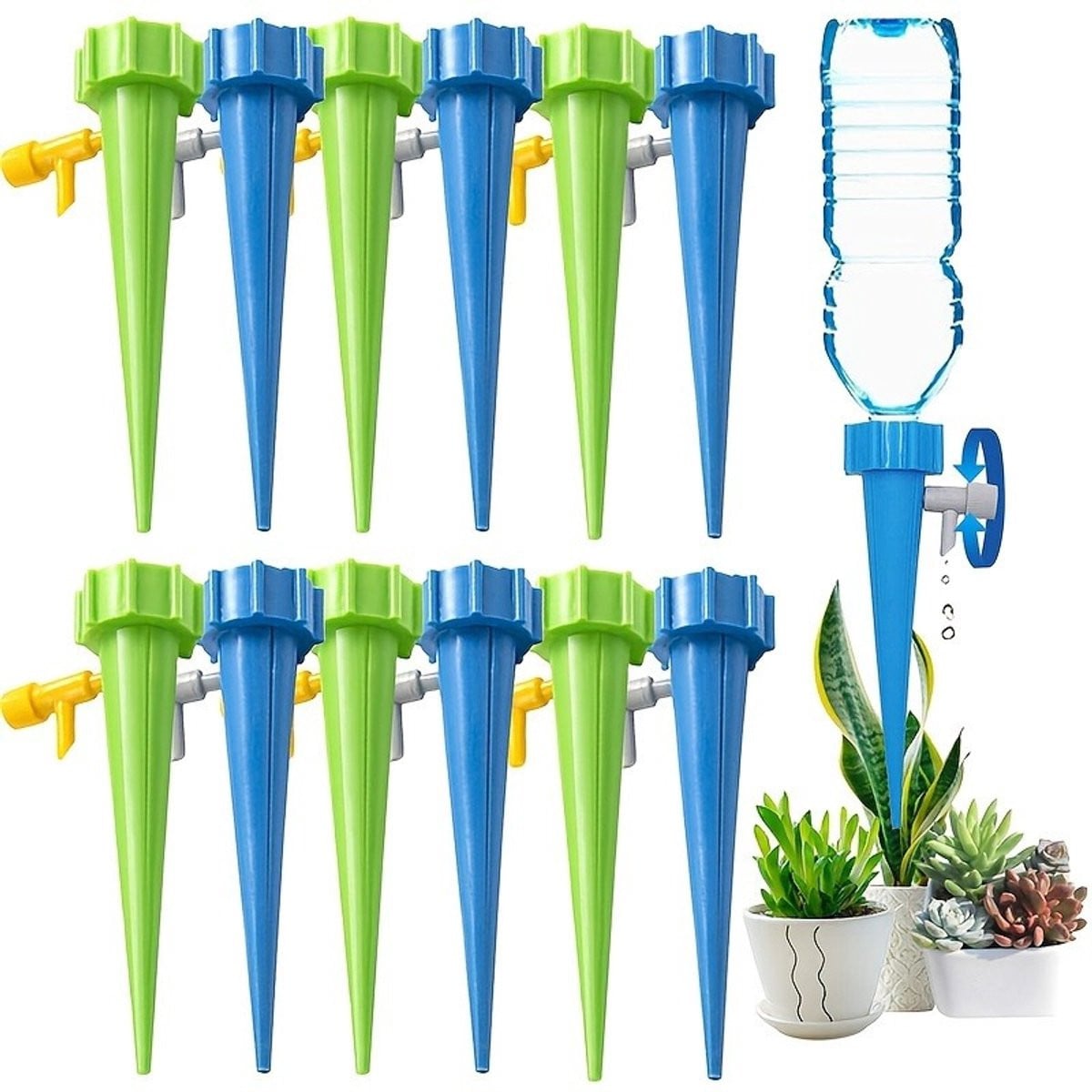 24-delige zelfwaterende set van polypropyleen in multicolor voor automatische plantenbewatering