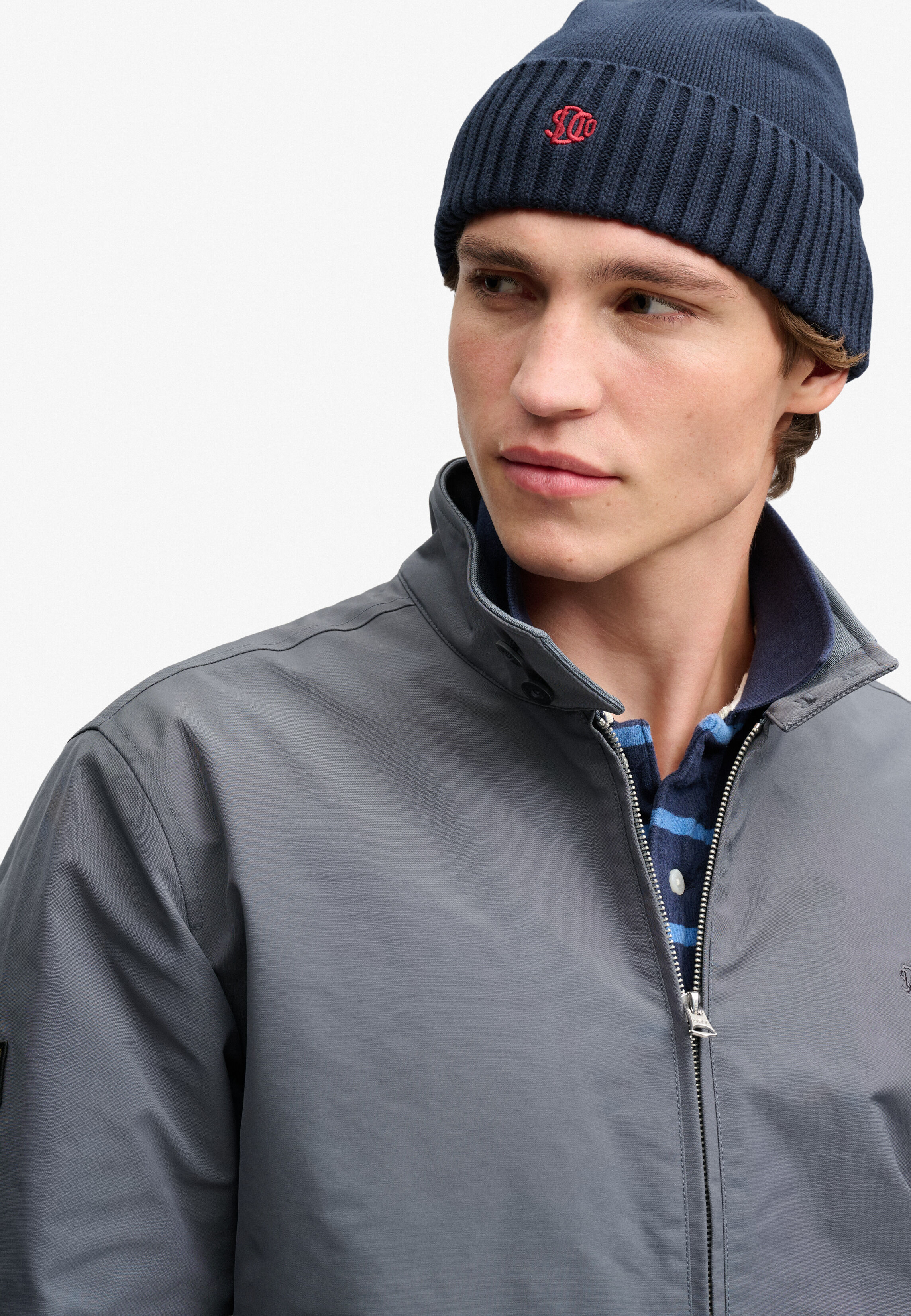 Beanie SUPERDRY "SD LOGO BEANIE", Herren, eclipse navy, Strick, Materialmix, unifarben, Mützen Beanie, Materialmix, regular fit