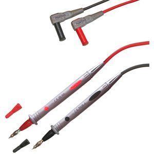 PeakTech Messleitung TKS-4, 2 Stück, 1,2m, mit Lamellenstecker, 4mm Prüfspitze