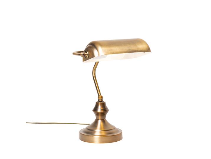 Lampe de table classique / Lampe de notaire en bronze - Banker