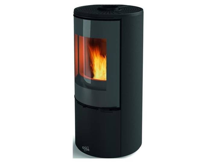 Poêle à bois CASTRIES étanche - Eco Control - 8 kW - Rdt: 82\,4% - B. 33 cm -Noir
