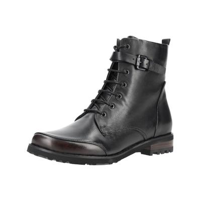 Schnürstiefelette EVERYBODY "Everybody Stiefelette Leder", Damen, Gr. 40, schwarz, Leder, Schuhe Schnürstiefelette