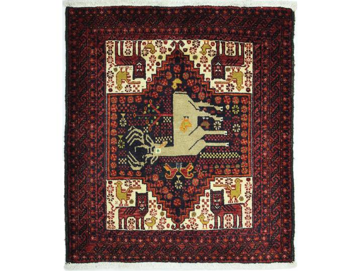 Belutsch Teppich 75x86 Handgeknüpft Orientteppich Perserteppich Wolle