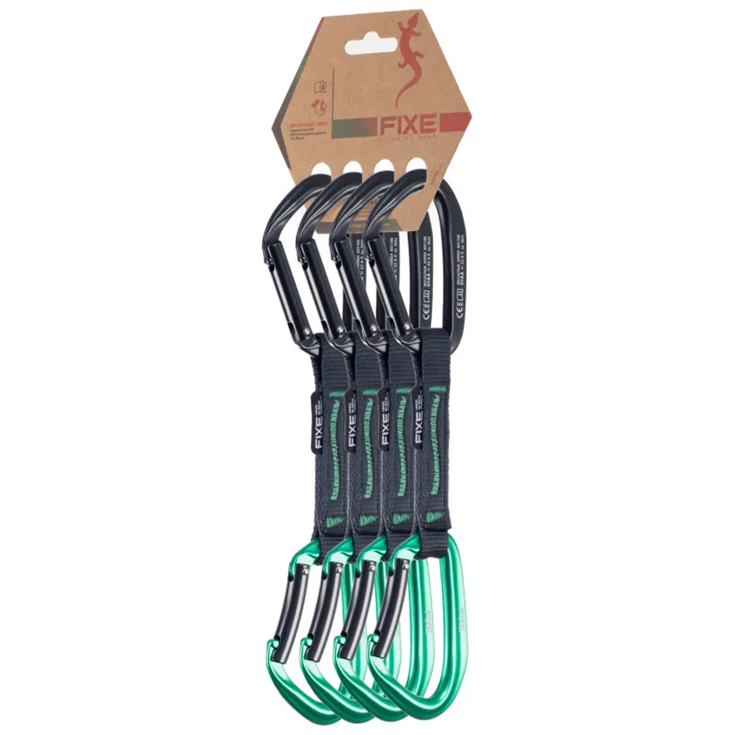 Fixe Puput Expressband 4er Pack Express-Sets mehrfarbig Größe 18cm Alpinklettern | Sportklettern