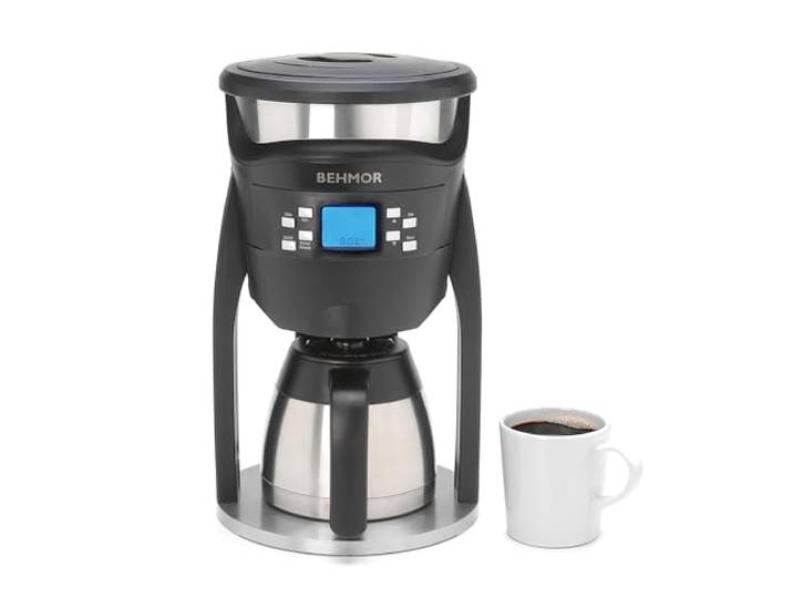Behmor Brazen Plus Filterkaffeemaschine, 90 bis 99 Grad, SCA zertifiziert 8 Tassen, 1,2 Liter Edelstahl Thermokanne ohne Warmhalteplatte, Vorbrühfunktion 15 Sekunden bis 4 Minuten, Höhenkalibrierung