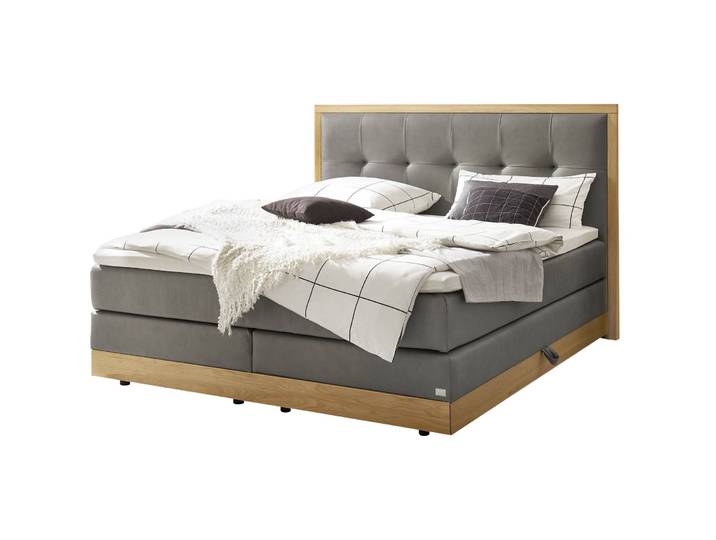 Hasena Boxspringbett Alba stahl Stoff 180 x 200 cm - Boxspringbett