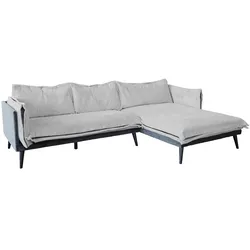 ECKSOFA QUENYA Hellgrau Velvet