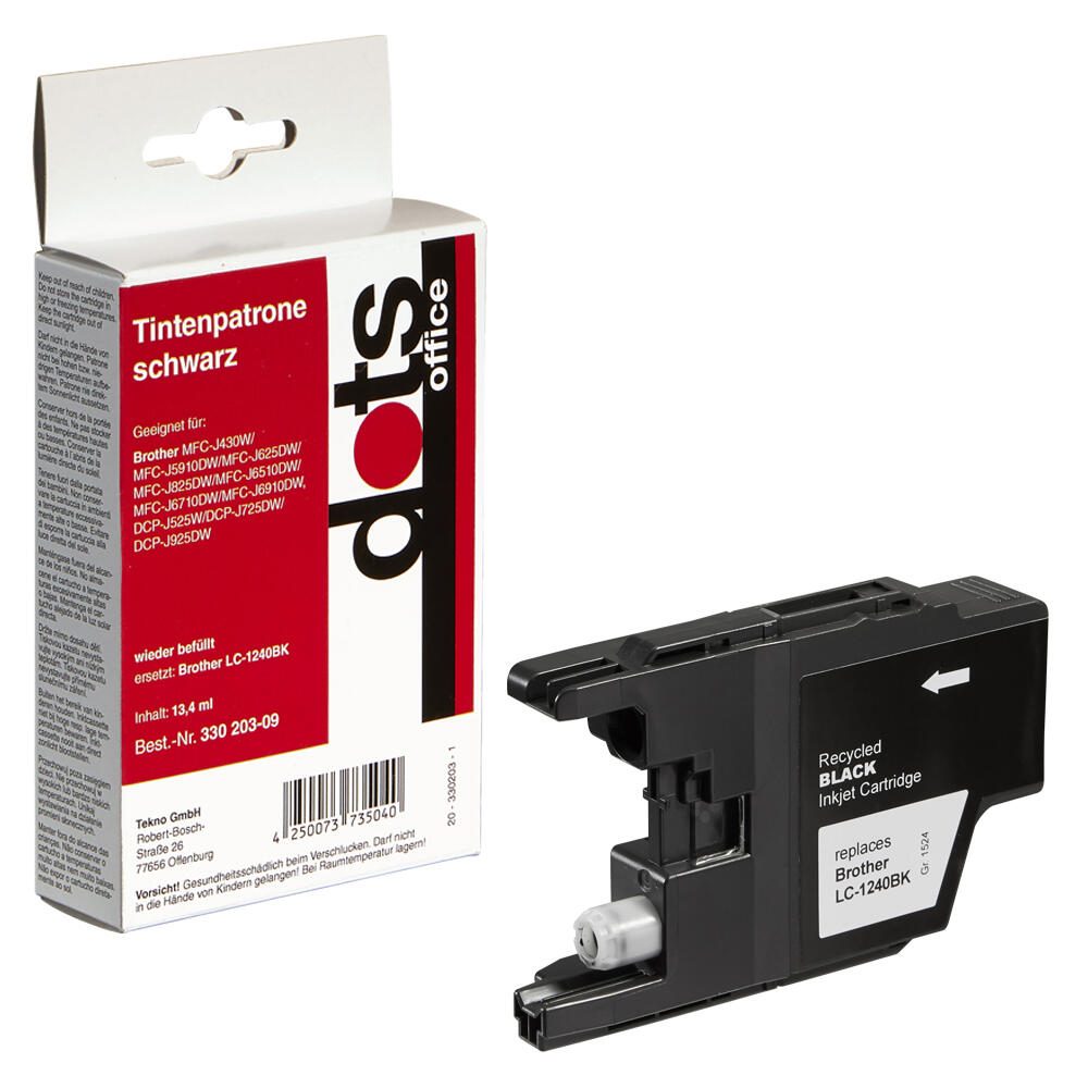 dots Druckerpatrone kompatibel zu brother LC-1240BK schwarz 1524,4801-DOTS