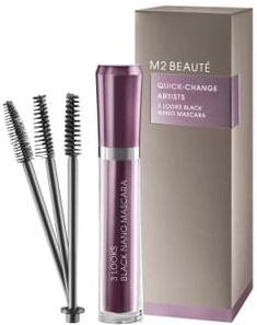 M2 Beauté 3 LOOKS BLACK NANO MÁSCARA DE PESTANAS (Quick-Change Artists) 6ml