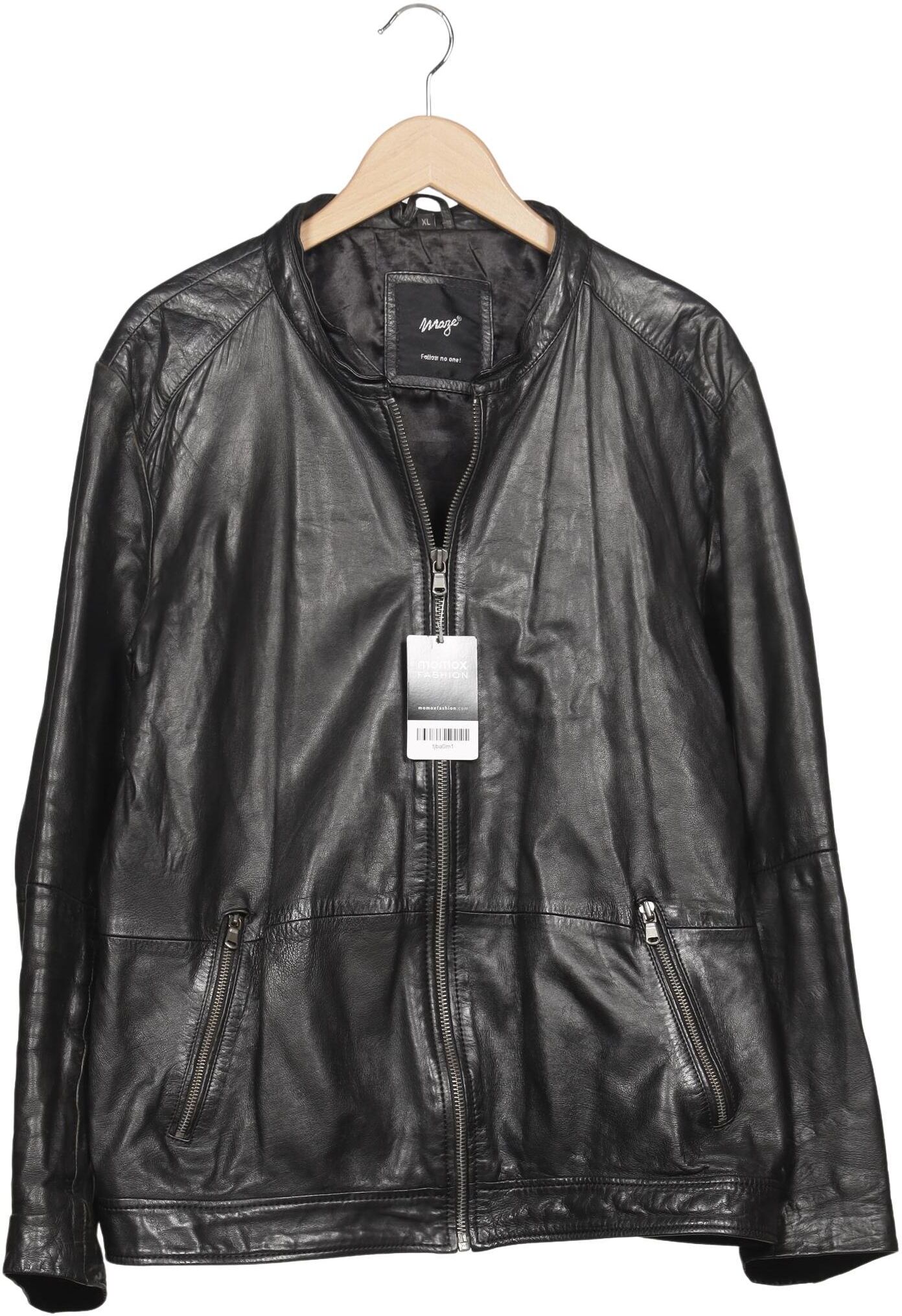Maze Herren Jacke, Schwarz, Gr. XL, Synthetik / Leder - Second Hand