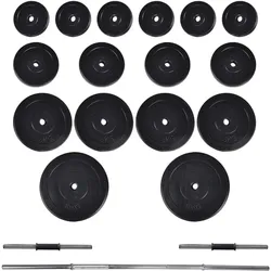 vidaXL, Hanteln, (2 x 10 kg, 4 x 2.5 kg, 4 x 5 kg, 6 x 1.25 kg)