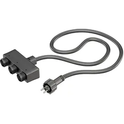 ledscom.de 3-fach Verteiler für Stecksystem NEMO (IP44), 1 m, schwarz