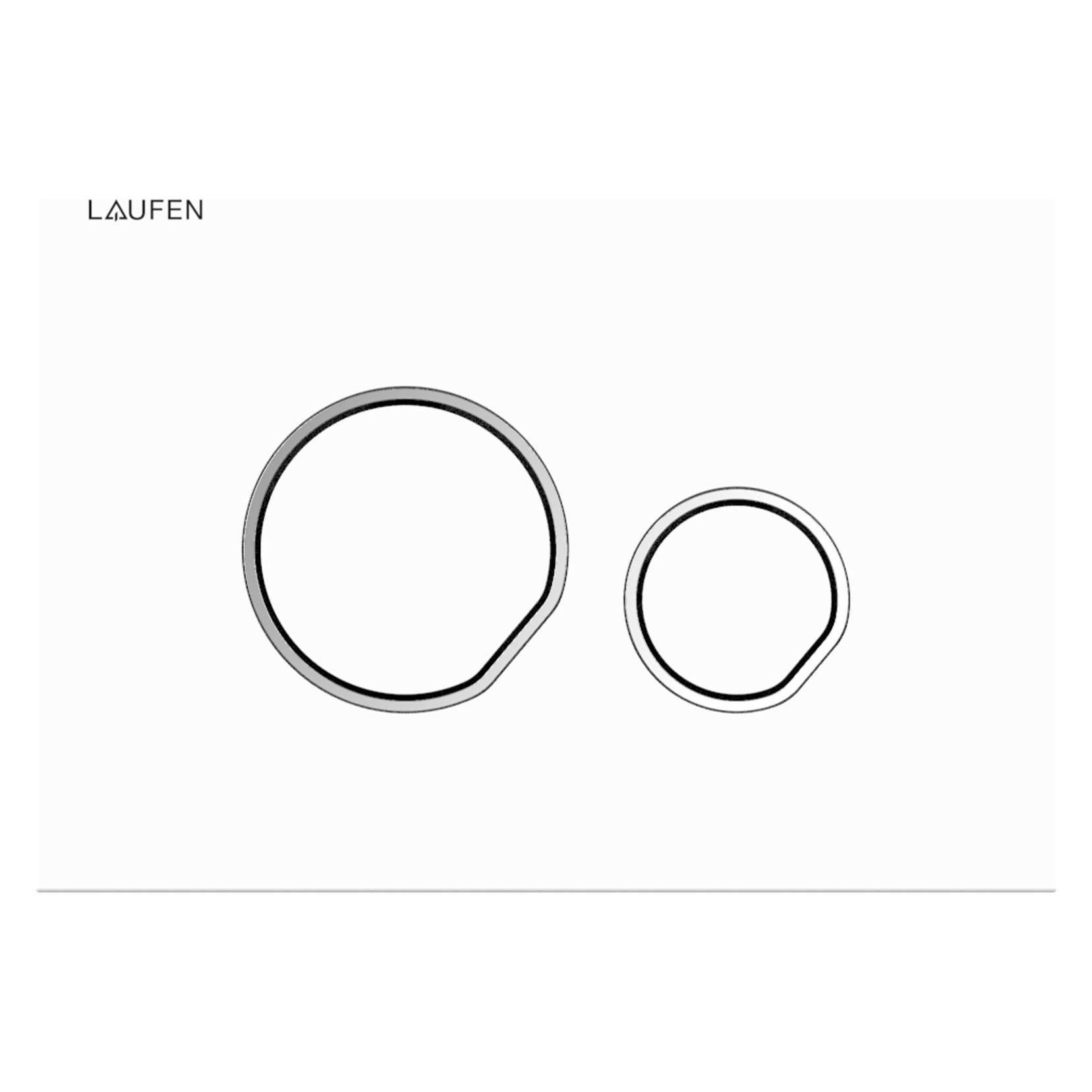 Laufen Lis tryk aw105 hvid - betjeningsplade aw105 duoskyl (H9001050000001)