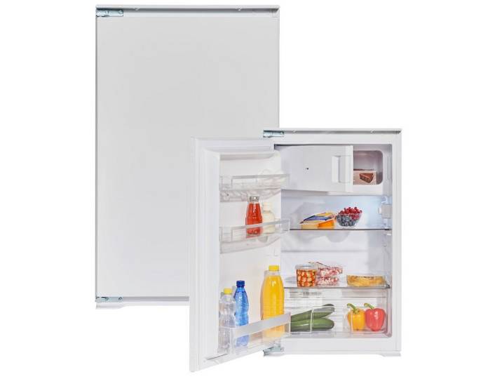 Wolkenstein Einbaukühlschrank WKS125.4EEB, Nur 39 dB, Wechselbarer Türanschlag, Regelbares Thermostat
