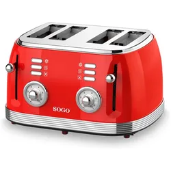 Sogo Eternal Retro Serie, Toaster, Rot